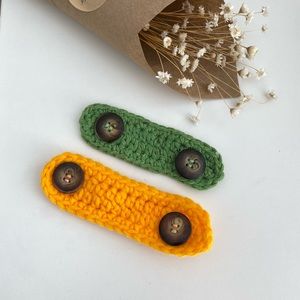 Handmade Knit Ear Saver Mask Holder (2 piece)